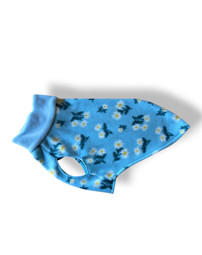 Fleece Vest - Blue Daisies