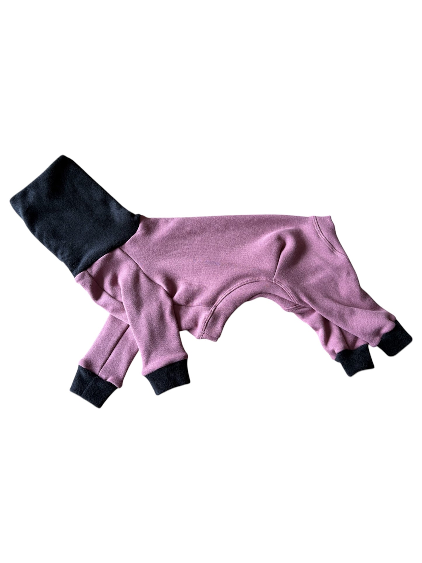 Fleece Lined Sweatshirt Suit - Pink & Black