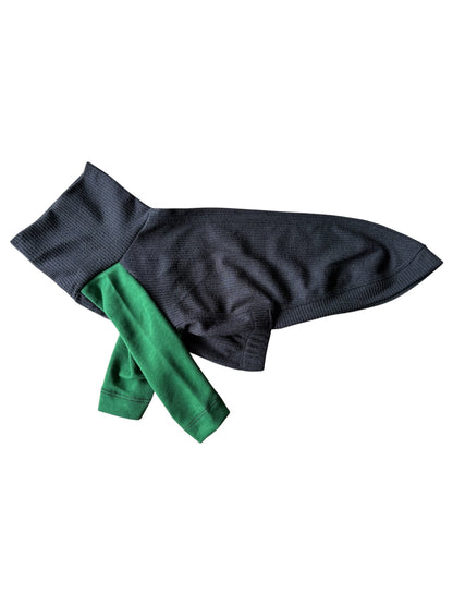 Ribbed Jersey T-Shirt - Black & Green