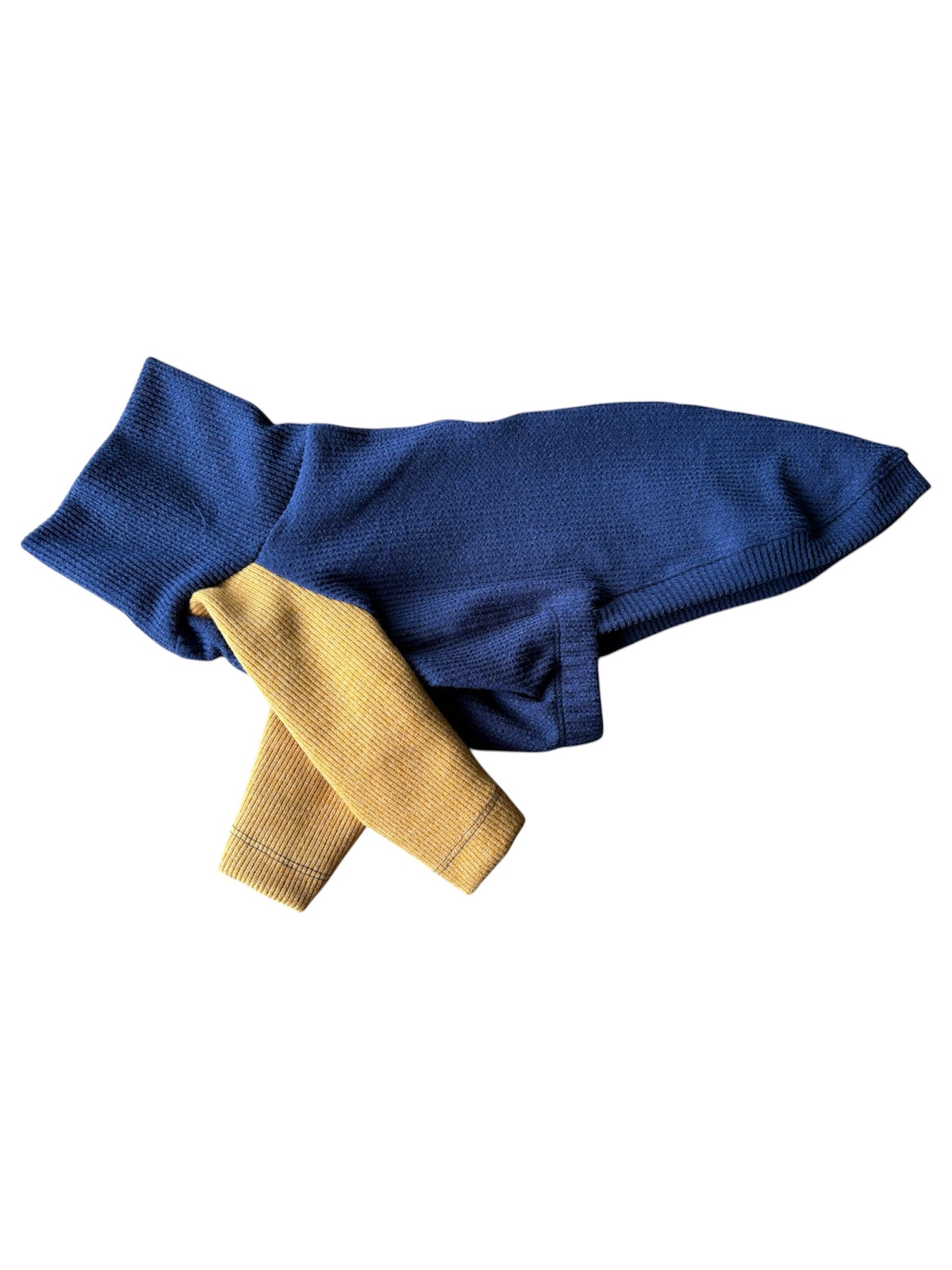 Ribbed Jersey T-Shirt - Blue & Yellow