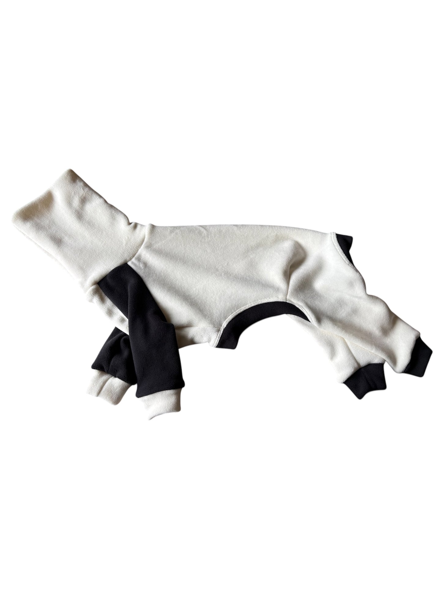 Ultra-Stretch Fleece Suit - White & Black Tuxedo