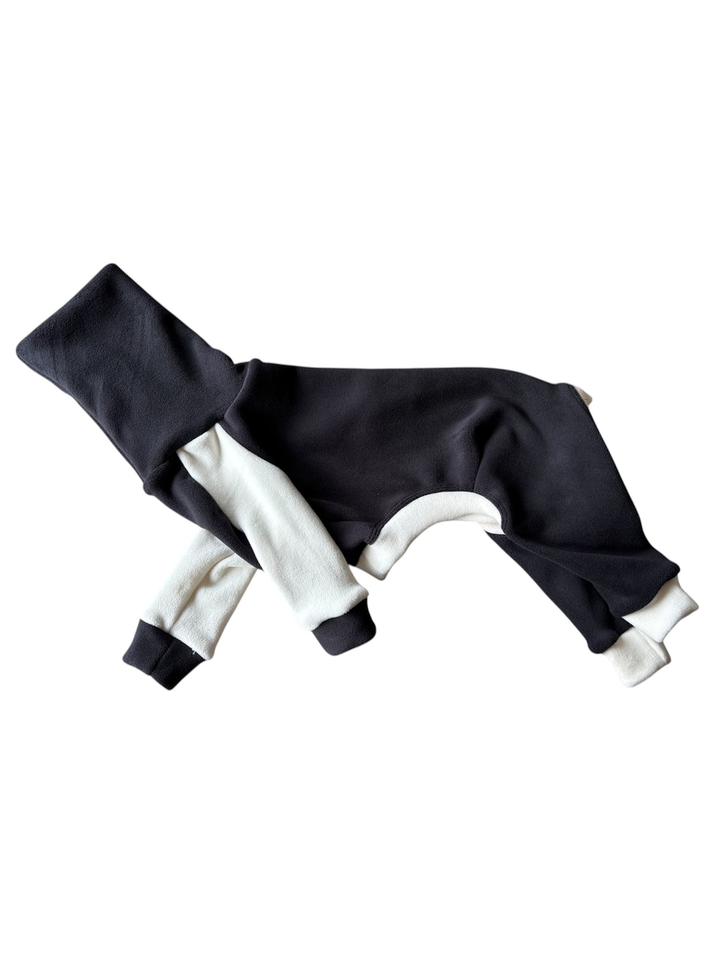 Ultra-Stretch Fleece Suit - Black & White Tuxedo