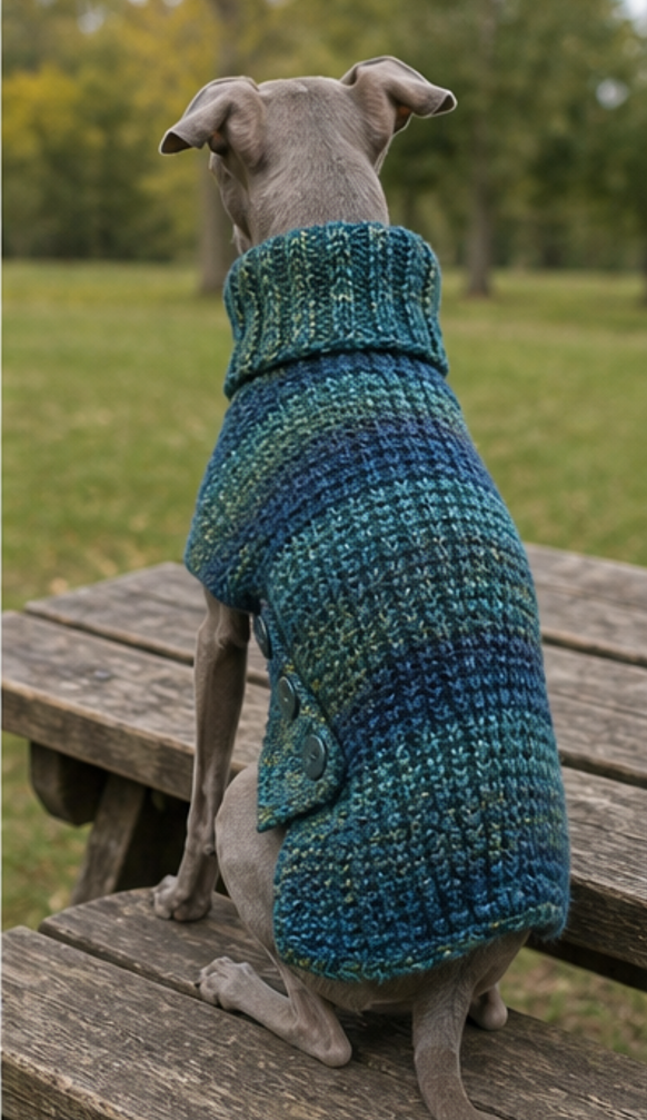 Knitted Coat - Button Up - Autumnal