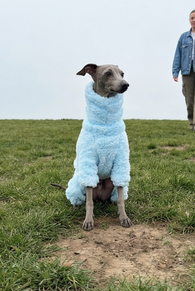 Cuddle Fur Fleece Suit - Baby Blue