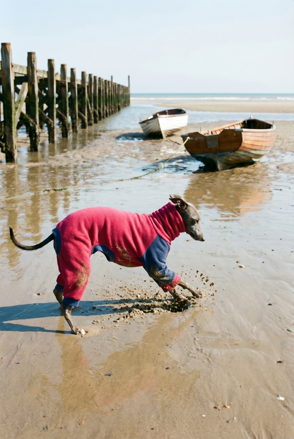 Our collection of Italian greyhound coats. Although designed specifically for Italian greyhound, any of these coats also make a perfect whippet puppy coat due to their size and shape being that of a small whippet.

In this section you will find warm winter Italian greyhound coats with fleece lining and the lightweight, summer Italian greyhound coats that are lined with a cool mesh. 

We have recently added fleece jumpers / pyjamas and Italian greyhound onesies, made from super soft fleece in unique designs.