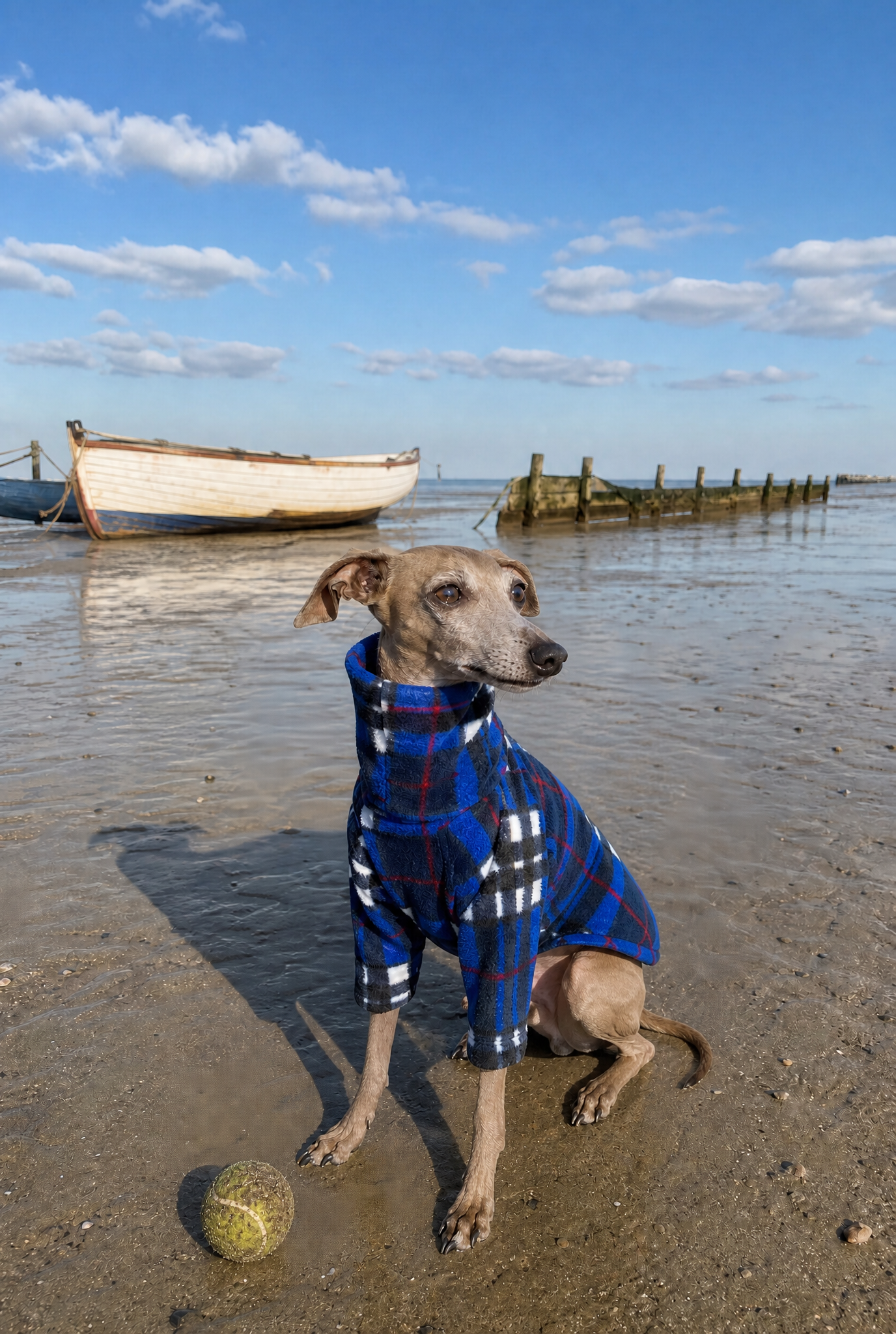 Fleece Jumper - Blue Plaid Tartan