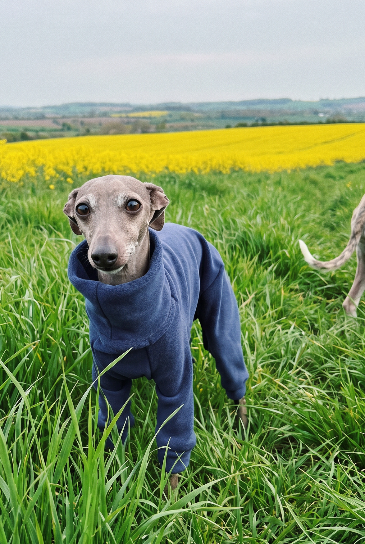Ultra-Stretch Fleece Suit - Navy Blue