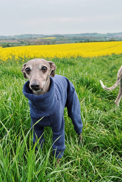 Ultra-Stretch Fleece Suit - Navy Blue