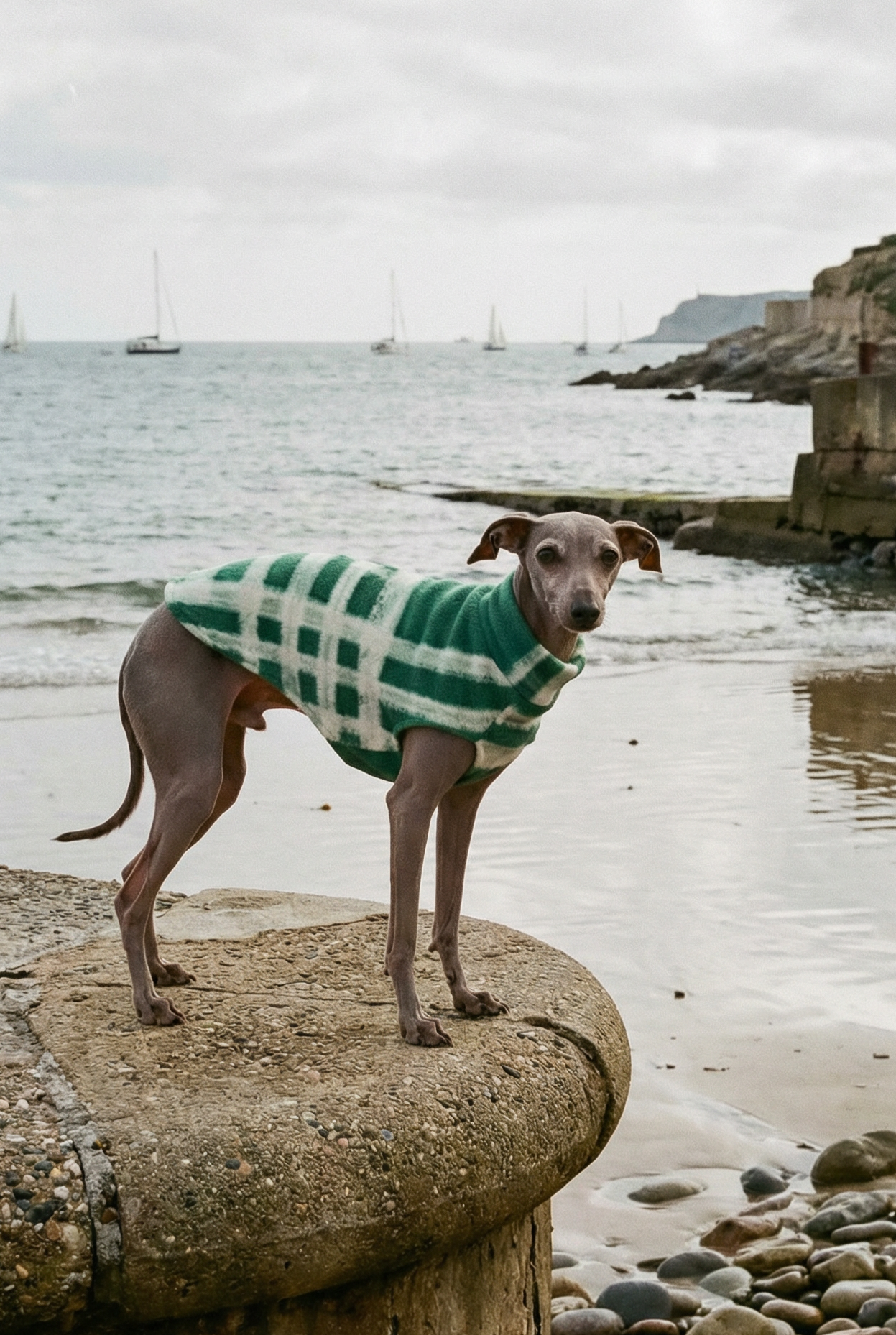 Fleece Vest - Green Check