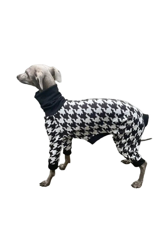 Scuba Jersey Suit - Dogtooth