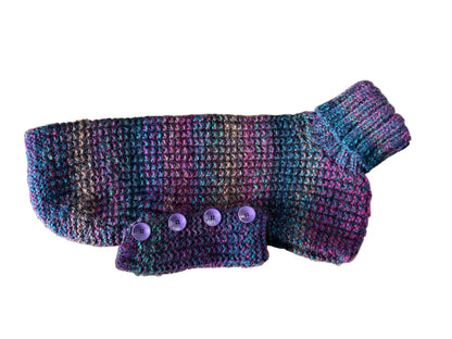 Knitted Coat - Button Up - Purple Haze