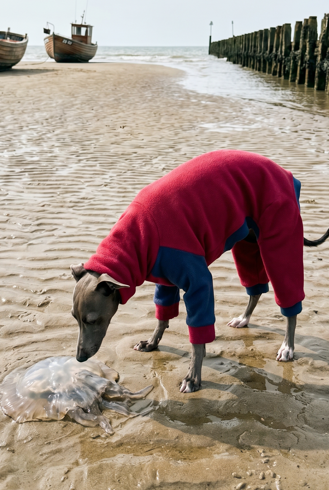 Our collection of Italian greyhound coats. Although designed specifically for Italian greyhound, any of these coats also make a perfect whippet puppy coat due to their size and shape being that of a small whippet.

In this section you will find warm winter Italian greyhound coats with fleece lining and the lightweight, summer Italian greyhound coats that are lined with a cool mesh. 

We have recently added fleece jumpers / pyjamas and Italian greyhound onesies, made from super soft fleece in unique designs.