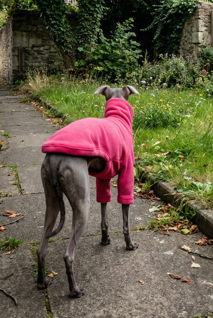 Sherpa Lined Fleece Jumper - Magenta Pink