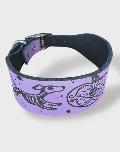 Leather Collar - HALLOWEEN - Skele-Hounds