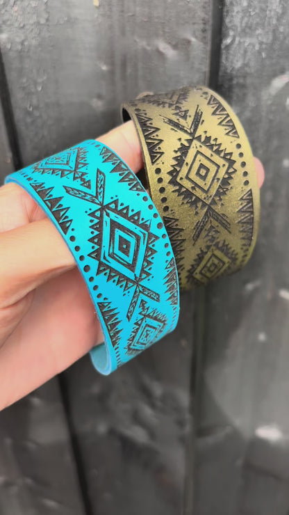 Leather Collar - Tribal