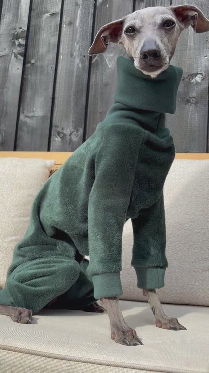 Fleece Lined Sweatshirt Suit - Bottle Green