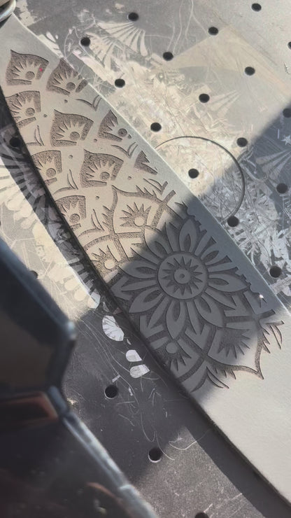 Leather Collar - Mandala