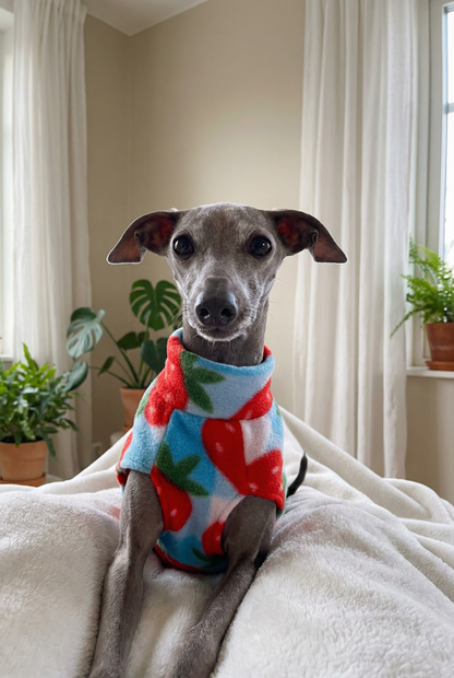 Fleece Vest - Strawberry Picnic