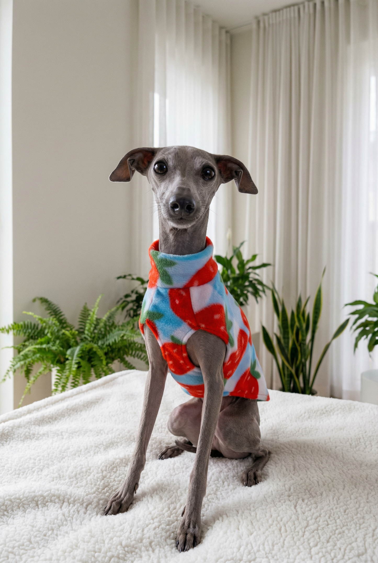 Fleece Vest - Strawberry Picnic